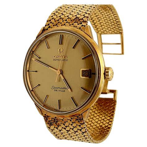 gold and silver omega watch|omega 18 karat gold watches.